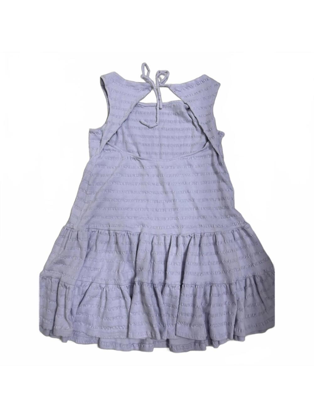 Pastel Lilac Anthropologie Open Back Tiered Cottagecore Mini Dress Size Small - Picture 4 of 8